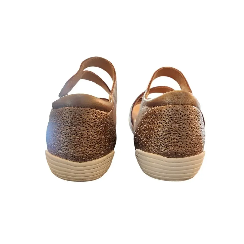 Hälsa Women's Comfort Walking Sandals Excellent Cond. Gold 7.5